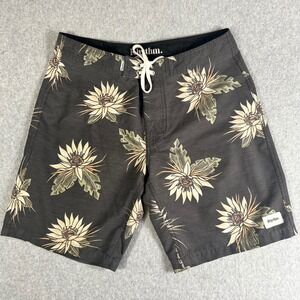 Rhythm Mens 30 Floral Board Shorts Swim Trunks Stretch Beach Lake Vacation *flaw